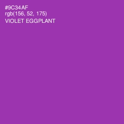 #9C34AF - Violet Eggplant Color Image